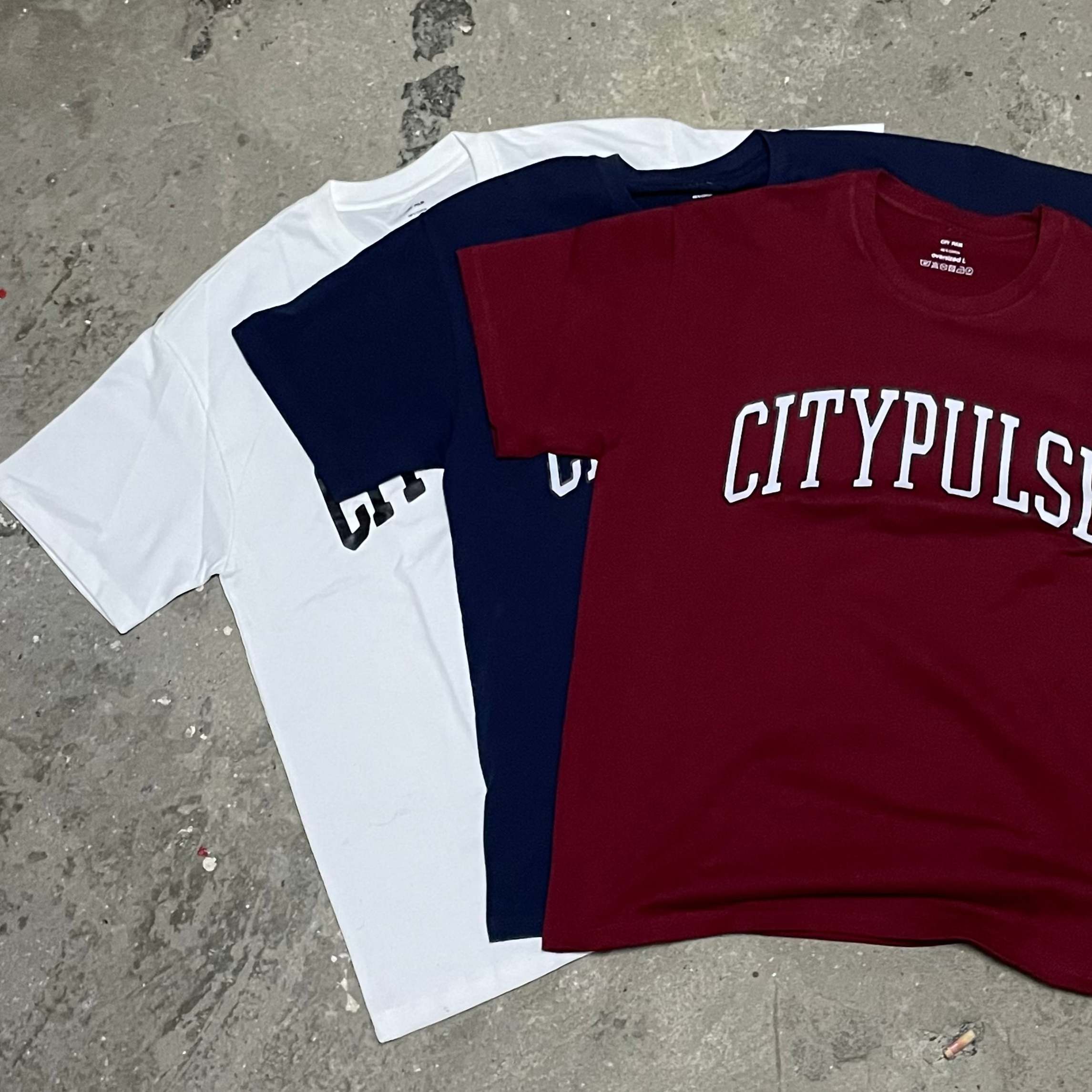 2 T-Shirts Bundle (White&Wine Red)